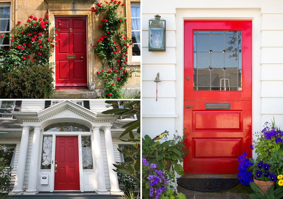 Red painted door means that the house is mortgage free